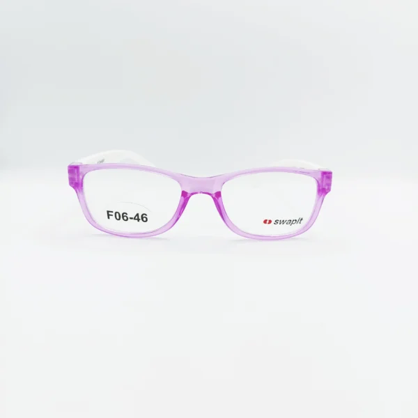 1-75.webp Lente oftálmico Swapit con varillas de pasta color blanco.