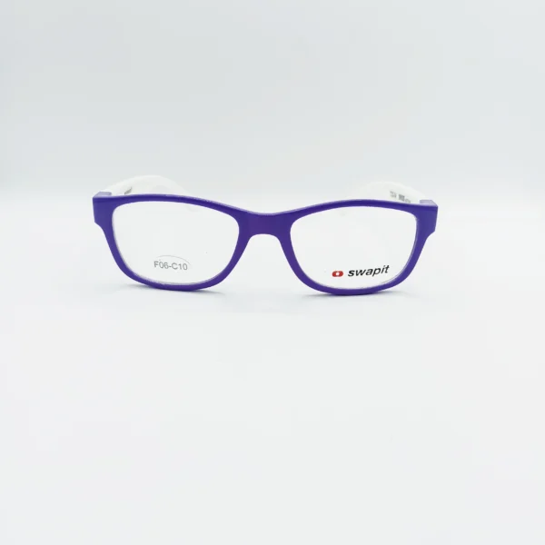 1-76.webp Lente oftálmico Swapit azul rey, con varillas color blanco.
